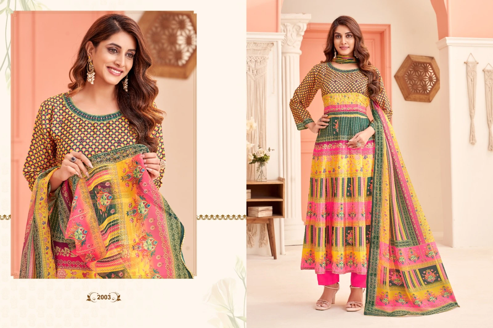 K.F Aaisha Maslin Wholesale Anarkali Readymade Salwar Suit Catalog — Wholesale Readymade Suit, MPA wholesale from Surat - Gallery Image 5